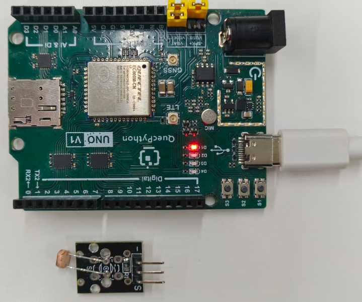 初学者视角体验：【EC800X Duino 开发板】传感器体验-光照传感器